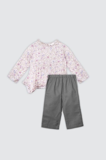 Amina Set Peach Grey