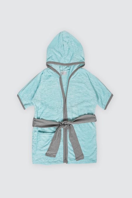 Coco Bathrobe Aqua Blue