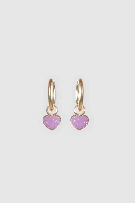 Gold Lilac Heart Sparkle