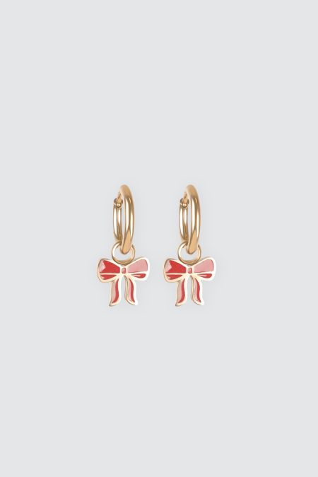 Gold Red Bow