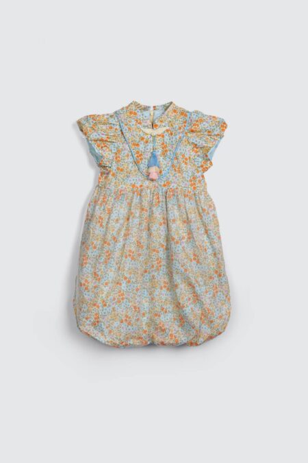 Juhua Dress Flowery Orange