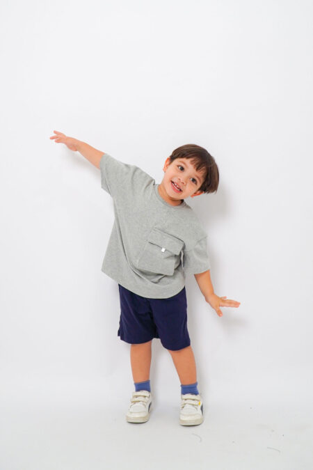 Pocket Set Grey on Navy