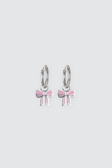 Steel Pink Bow