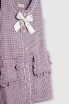 Isla-Bow-Dress-Pink-–-Grey-Houndstooth-Depan