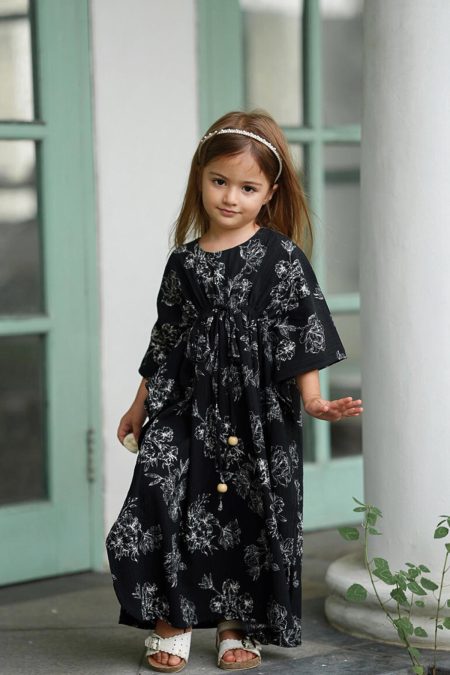 Jasmin Kaftan Black Flower