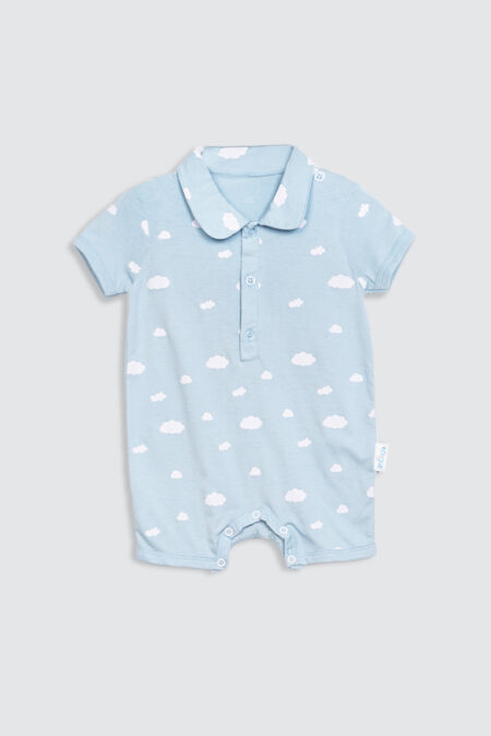 Playsuit Print Blue Cloud