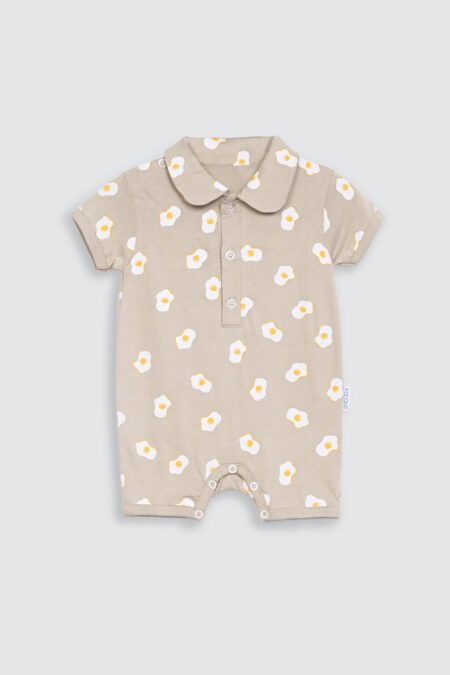 Playsuit Print Brown Sunny Side Up
