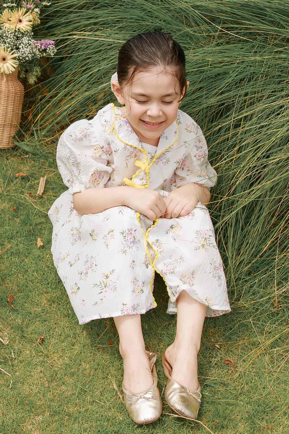 Felicity Dress Floral - On Model 2