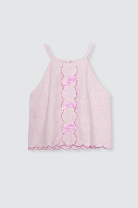Gracie Scallop Set Soft Pink Tops
