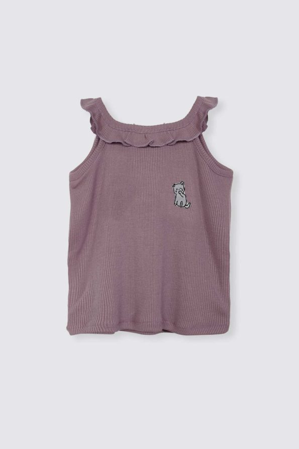 Koemi Ruffle Tee Chery Cola Depan