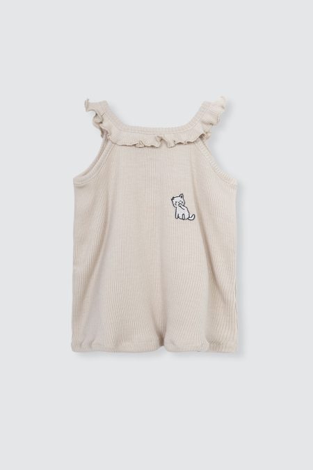 Koemi Ruffle Tee Creme Brulee