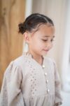 Raina-Embroidery-Dress-Brown-on model 1