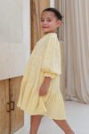 Raina-Embroidery-Dress-Yellow-on model 1