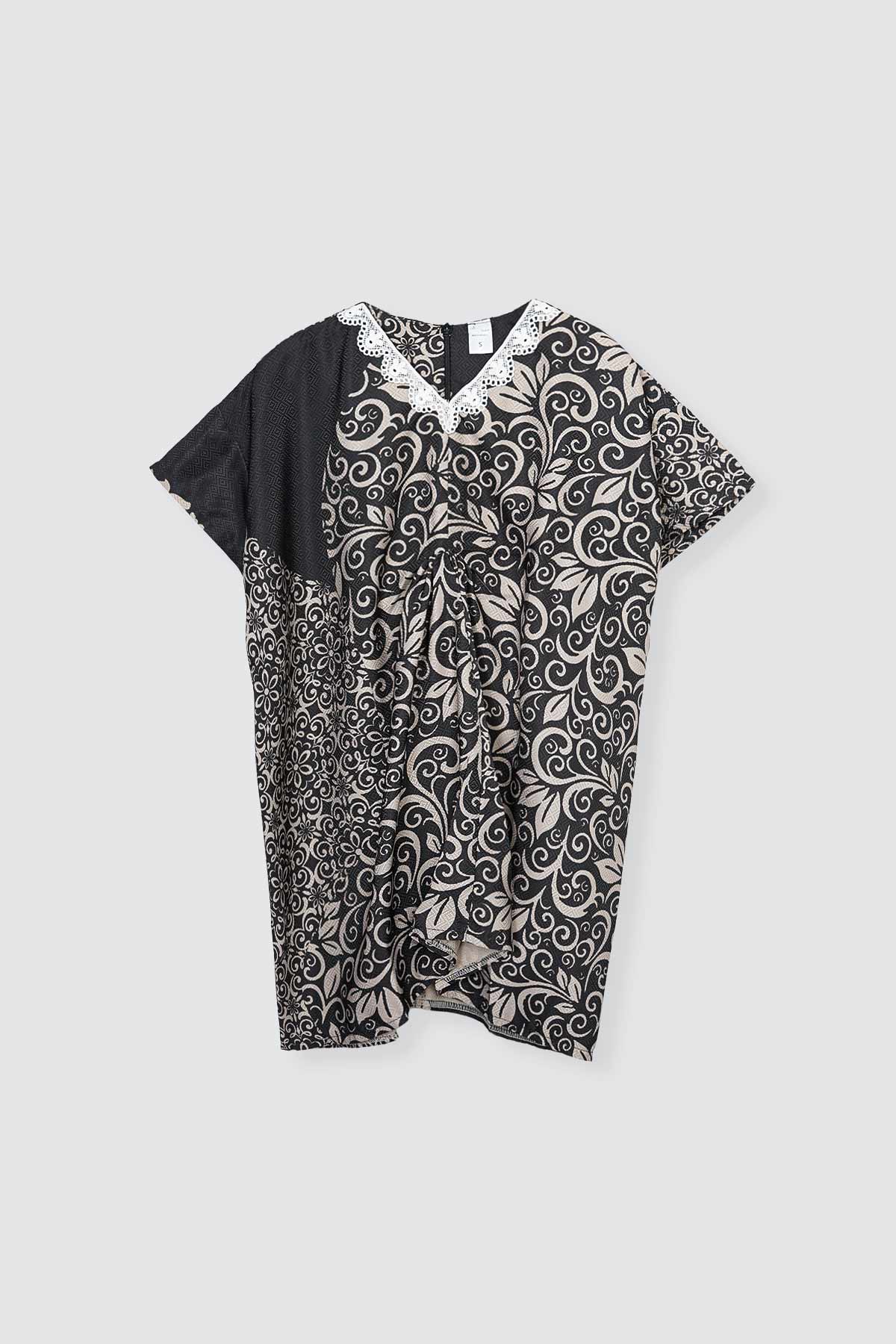 Samara-Kaftan-Black-Depan Samara Kaftan Black Depan