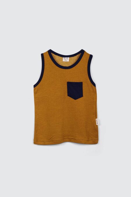 Teo Shirt Mustard Navy