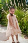 Fiona Dress Milky Brown – On Model 2
