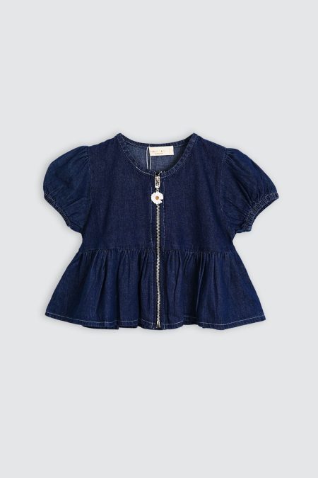 Rumi Top Short Sleeve Dark Denim