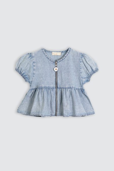 Rumi Top Short Sleeve Soft Denim