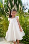 Fiona Dress White – On Model 1