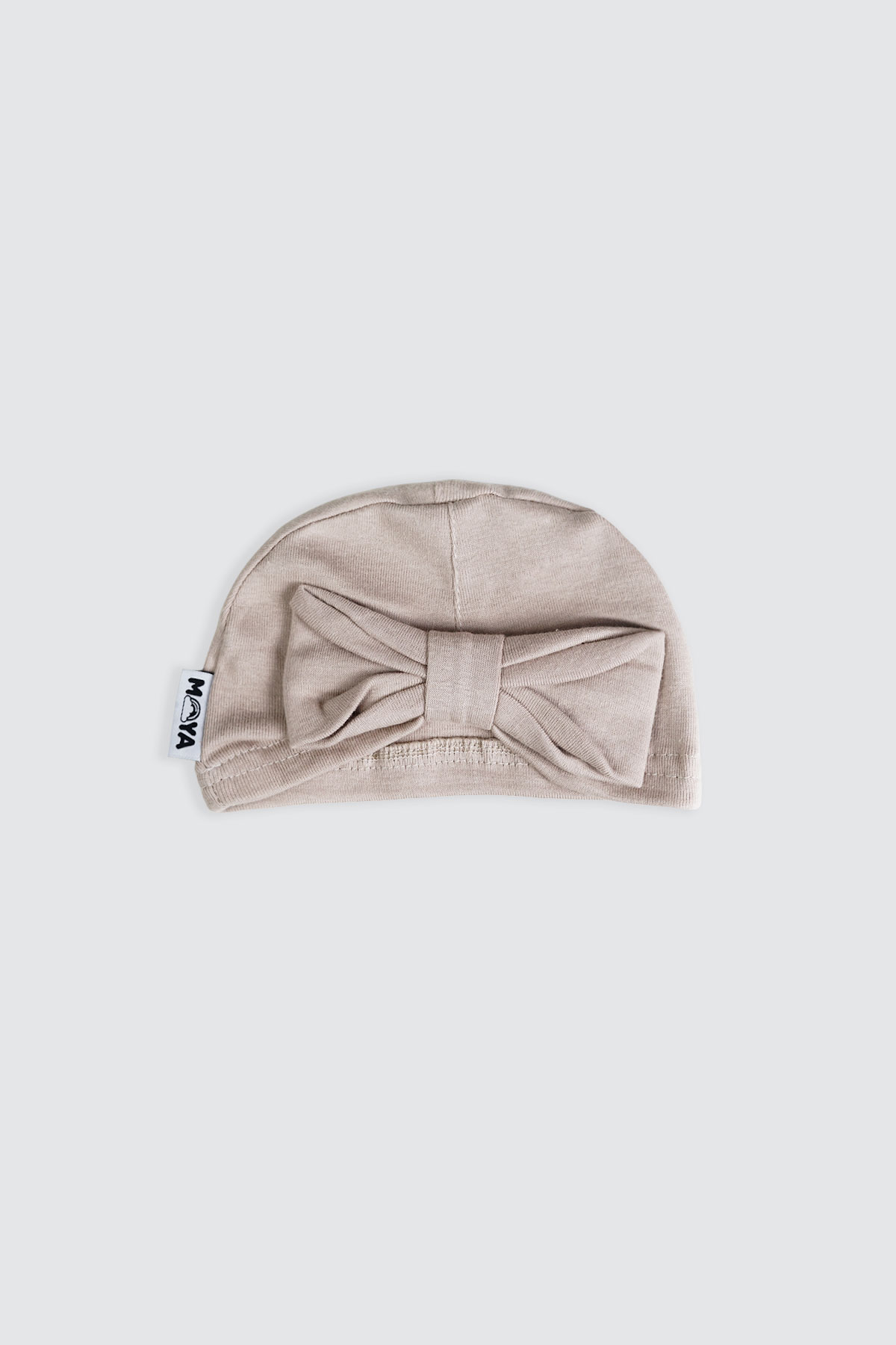Beanie-Bow-Light-Brown- Beanie Bow Light Brown