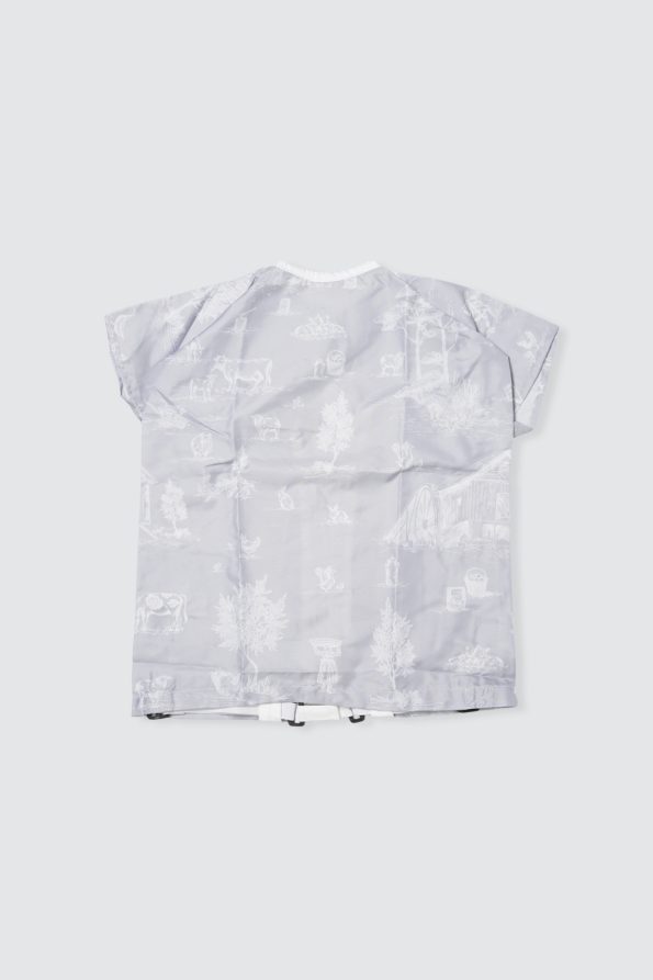 Coverall Weaning Bib Farm Cabin Grey Depan
