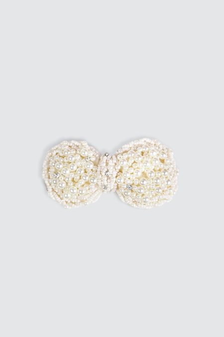 Lucie Pearl Bow Ivory