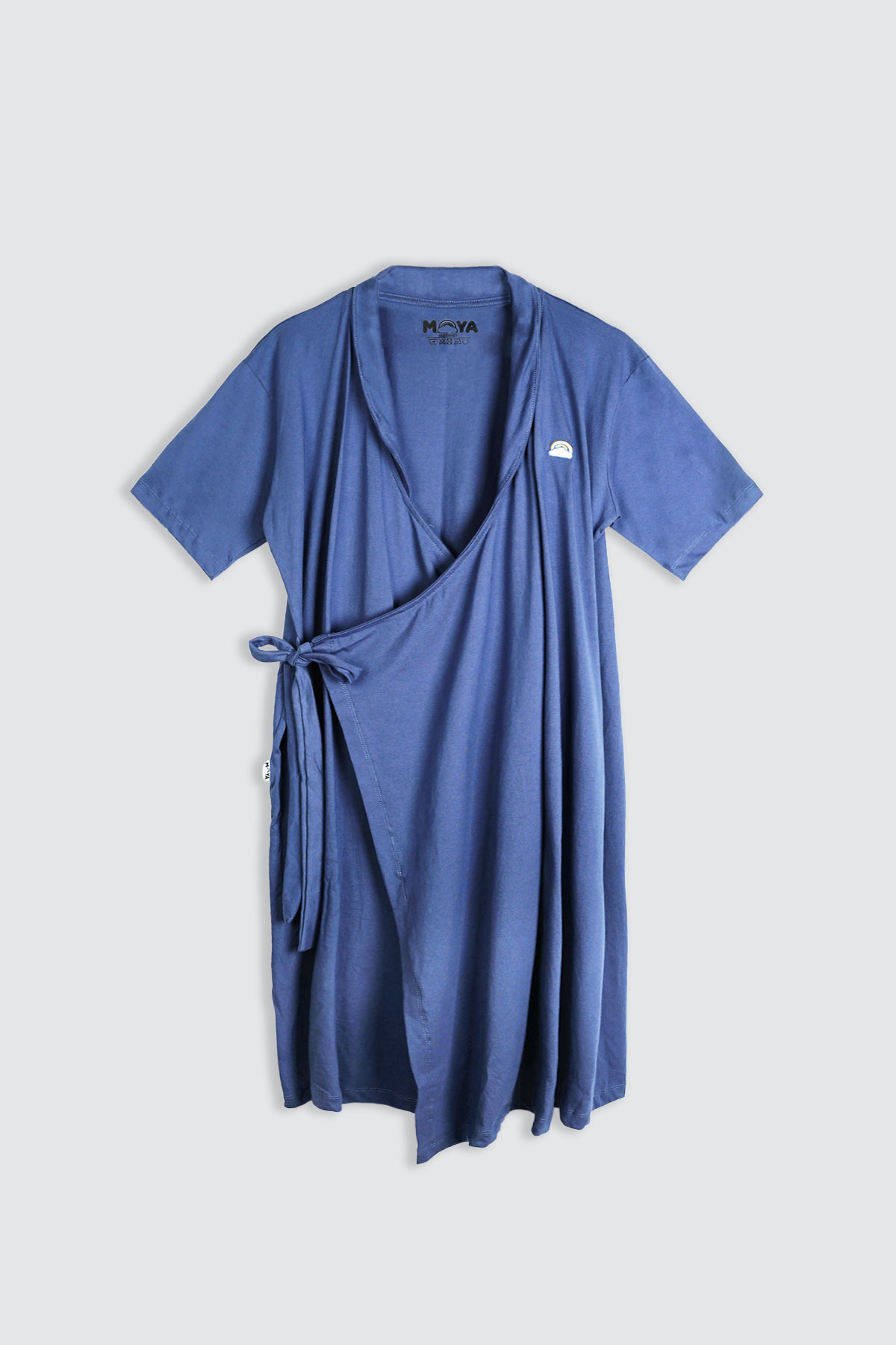 Moya-Short-Maternity-Kimono-Set-Denim-Blue-depan Moya Short Maternity Kimono Set Denim Blue depan