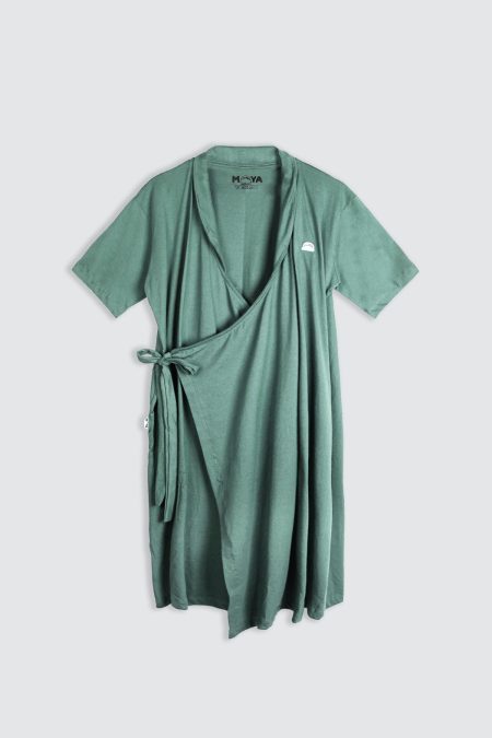 Moya Short Maternity Kimono Set Mineral Green