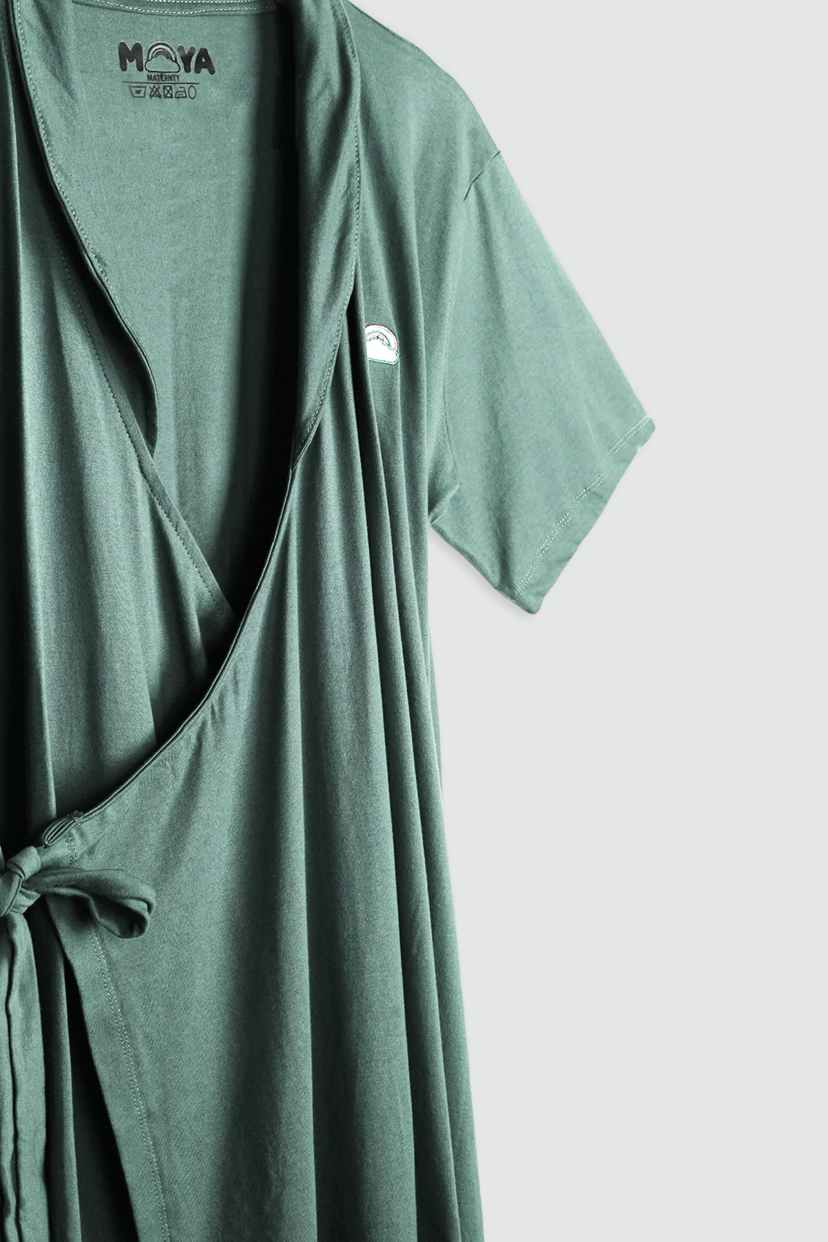 Moya-Short-Maternity-Kimono-Set-Mineral-Green-detail