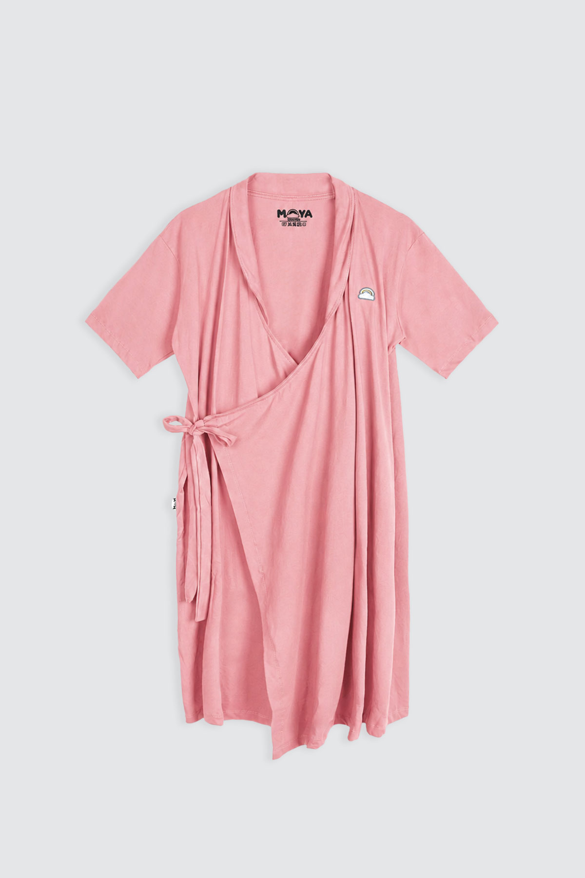 Moya-Short-Maternity-Kimono-Set-Peony-Pink-depan Moya Short Maternity Kimono Set Peony Pink depan