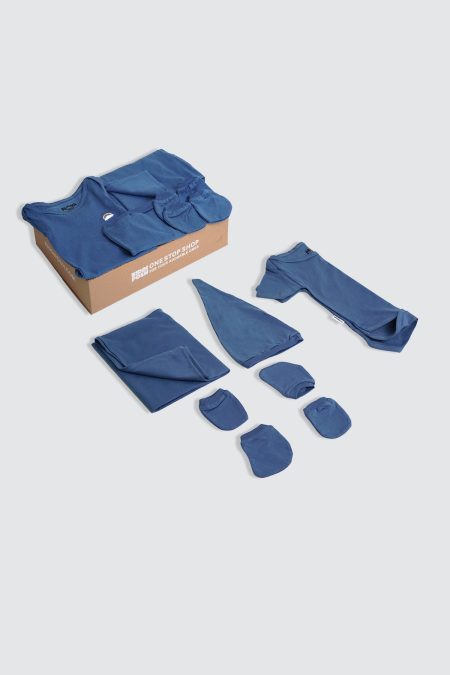 Newborn Set Bodysuit Denim Blue