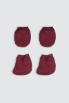 Newborn-Set-Bodysuit-Red-Plum-Mitten-and-Booties-pack
