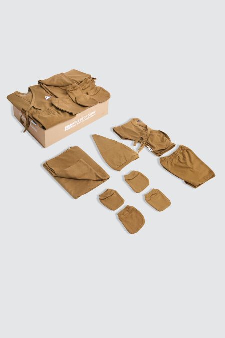Newborn Set Kimono Almond Brown