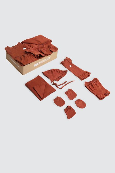 Newborn Set Ruffle Cinnamon