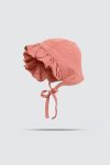 Ruffle-Bonnet-Baby-Teraccota-depan2