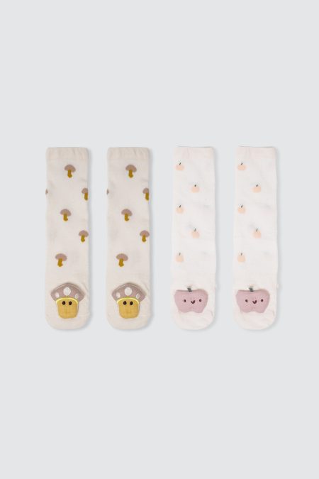 Set of 2 Baby Stocking Mushroom and Apple
