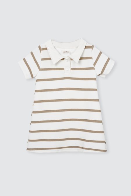 Yumi Dress Brown Stripes