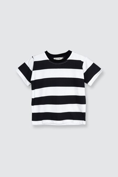 Don Stripe Tee Black