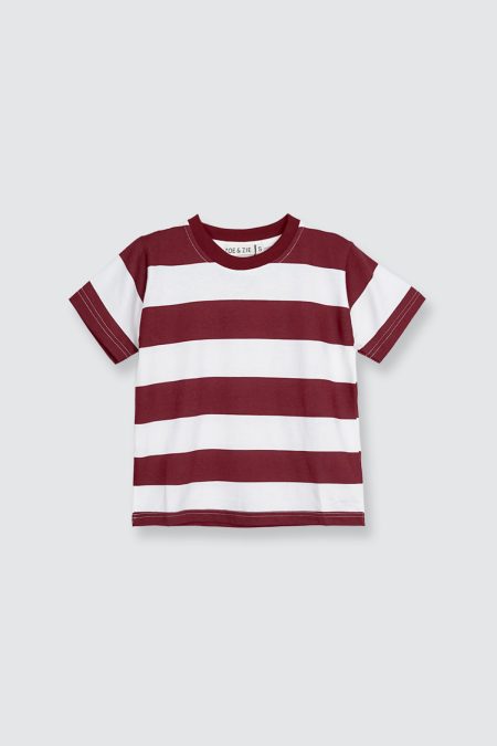 Don Stripe Tee Maroon