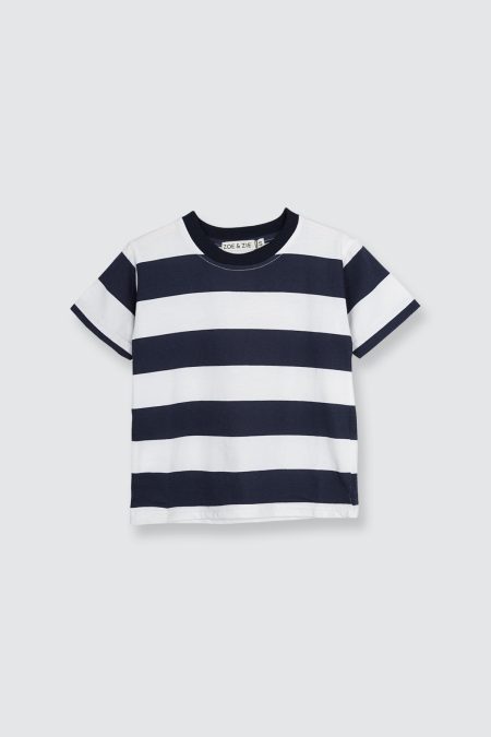 Don Stripe Tee Navy