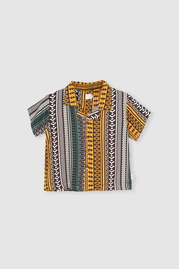 El Shirt Mosaic Green Depan