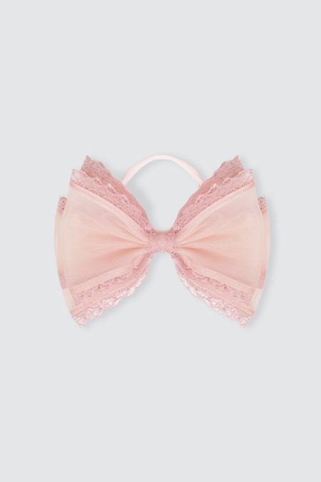 Fairy Bow Headband Nylon Dusty Pink