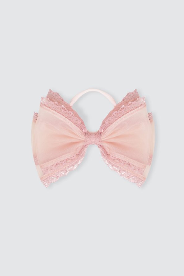 Fairy Bow Headband Nylon Dusty Pink