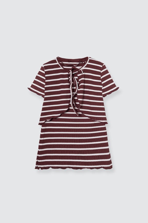 Kivaa Dress Set Maroon Depan