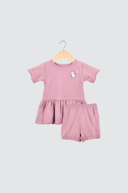 Peplum Set Magenta