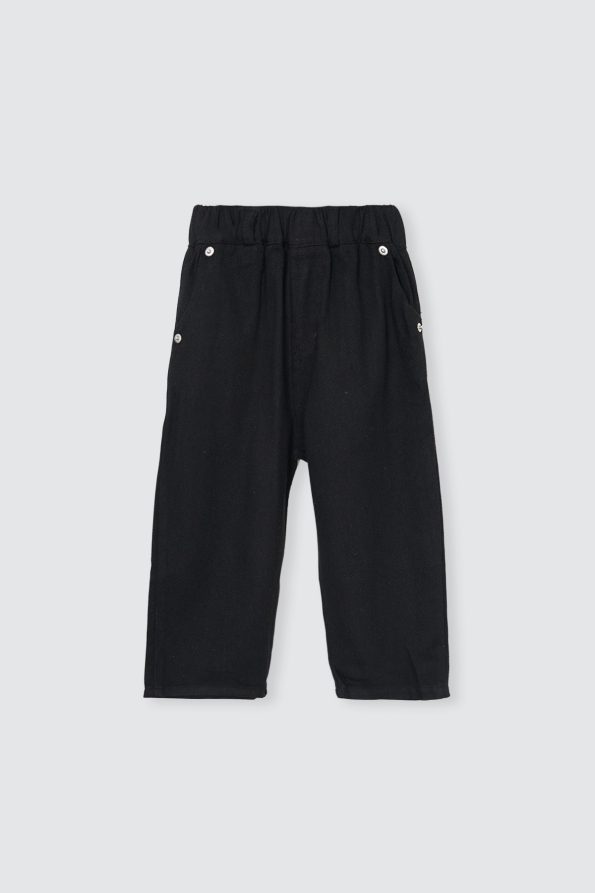 Snug Denim Pants Black Depan