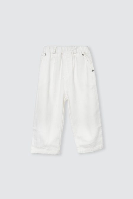 Snug Denim Pants White