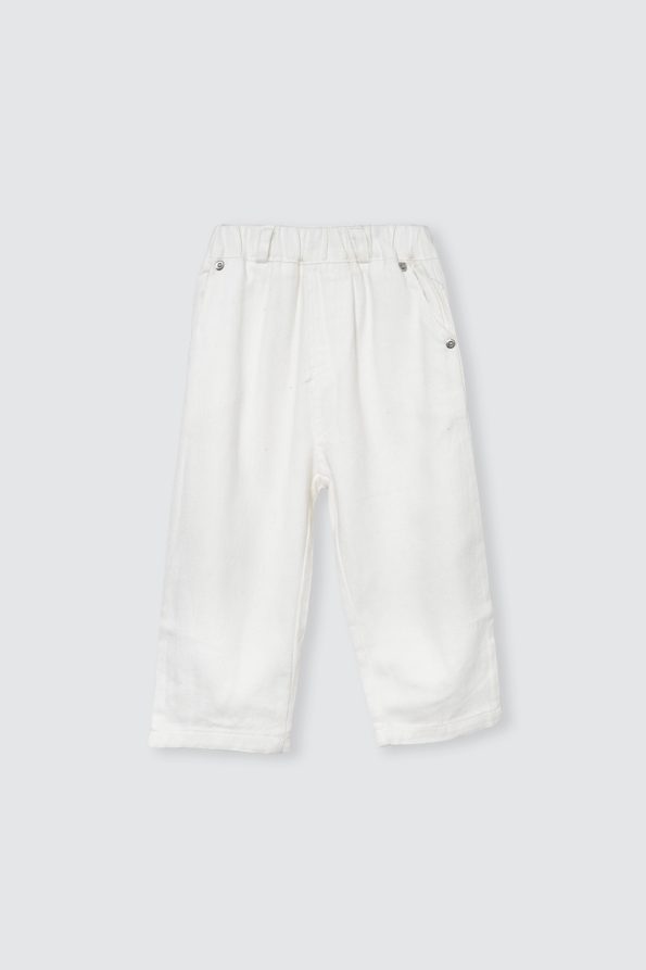 Snug Denim Pants White Depan