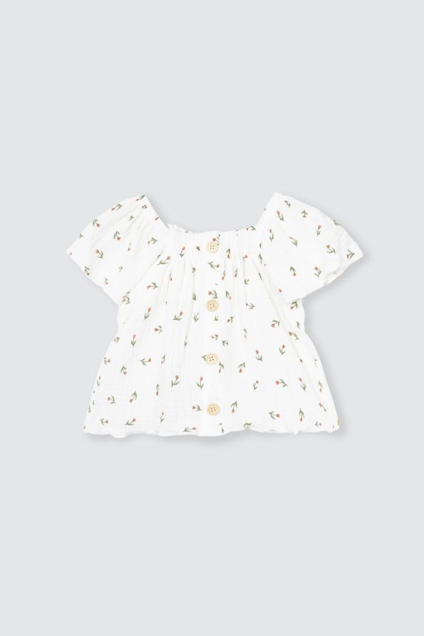 Sofia Top White Tulip Depan
