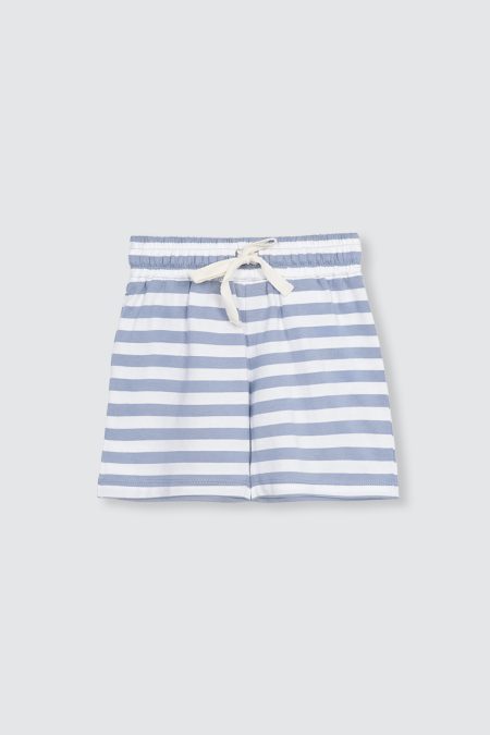Cloud Basic Short Pants Dusty Blue Stripes
